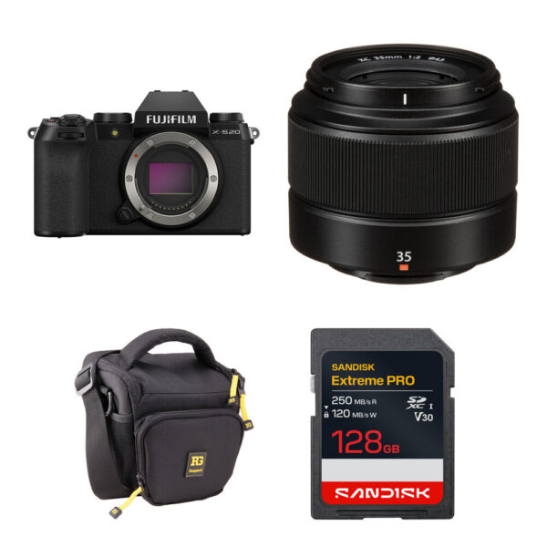 FUJIFILM X-S20 Mirrorless Camera with 35mm f/2 Lens and Basic Bundle