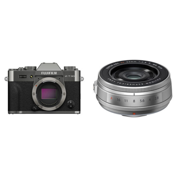 FUJIFILM X-T30 III Mirrorless Camera with 23mm f/2.8 R WR Lens Kit (Charcoal Silver)