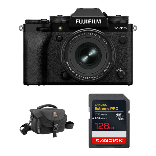 FUJIFILM X-T5 Mirrorless Camera with 16-50mm f/2.8-4.8 Lens and Basic Bundle (Black) view 6