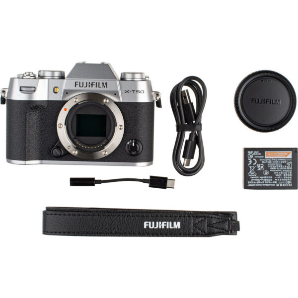 FUJIFILM X-T50 Mirrorless Camera (Silver) view 6