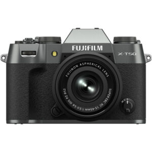 FUJIFILM X-T50 Mirrorless Camera with 15-45mm f/3.5-5.6 Lens and Basic Bundle (Charcoal Silver)
