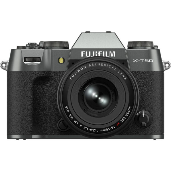 FUJIFILM X-T50 Mirrorless Camera with 16-50mm f/2.8-4.8 Lens and Basic Bundle (Charcoal Silver)