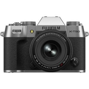 FUJIFILM X-T50 Mirrorless Camera with 16-50mm f/2.8-4.8 Lens and Basic Bundle (Silver)