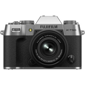 FUJIFILM X-T50 Mirrorless Camera with XC 15-45mm f/3.5-5.6 Lens (Silver)