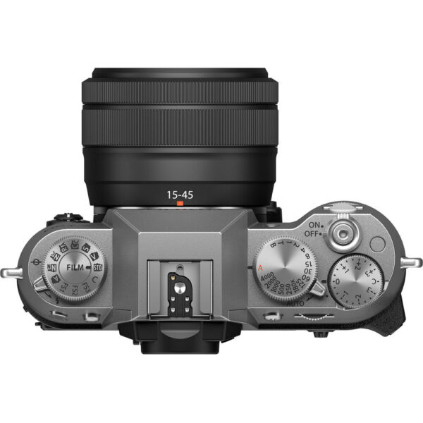 FUJIFILM X-T50 Mirrorless Camera with XC 15-45mm f/3.5-5.6 Lens (Silver) view 5