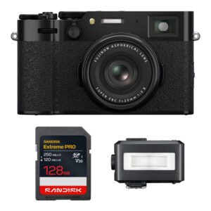 FUJIFILM X100VI Digital Camera with Flash & Memory Kit (Black)