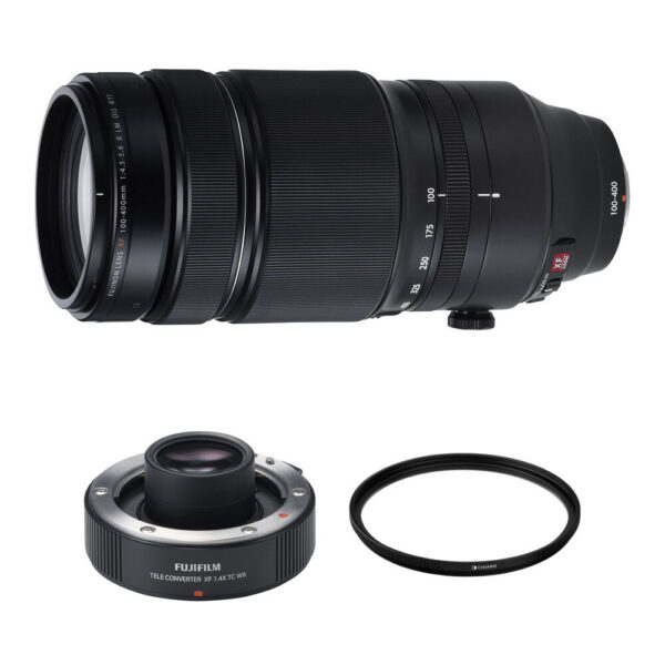FUJIFILM XF 100-400mm f/4.5-5.6 R LM OIS WR Lens with 1.4x Teleconverter and UV Filter Kit view 4