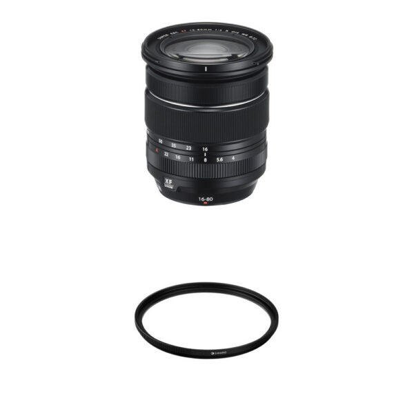 FUJIFILM XF 16-80mm f/4 R OIS WR Lens with UV Filter Kit view 3