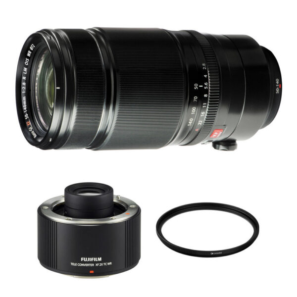 FUJIFILM XF 50-140mm f/2.8 R LM OIS WR Lens with 2x Teleconverter and UV Filter Kit view 4