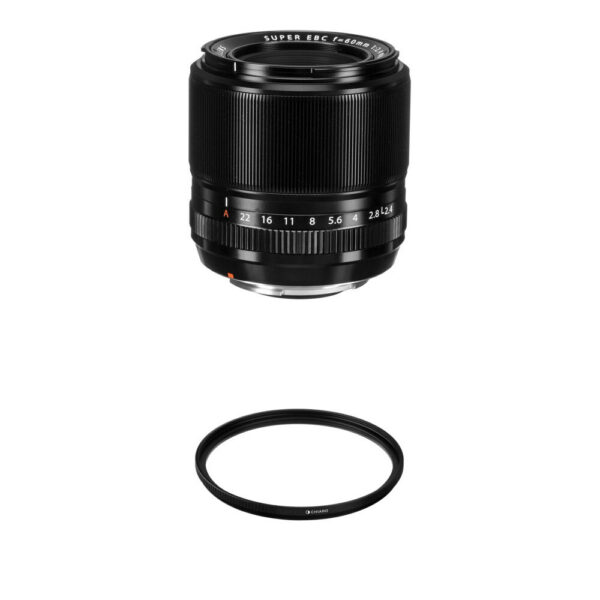 FUJIFILM XF 60mm f/2.4 R Macro Lens with UV Filter Kit view 3