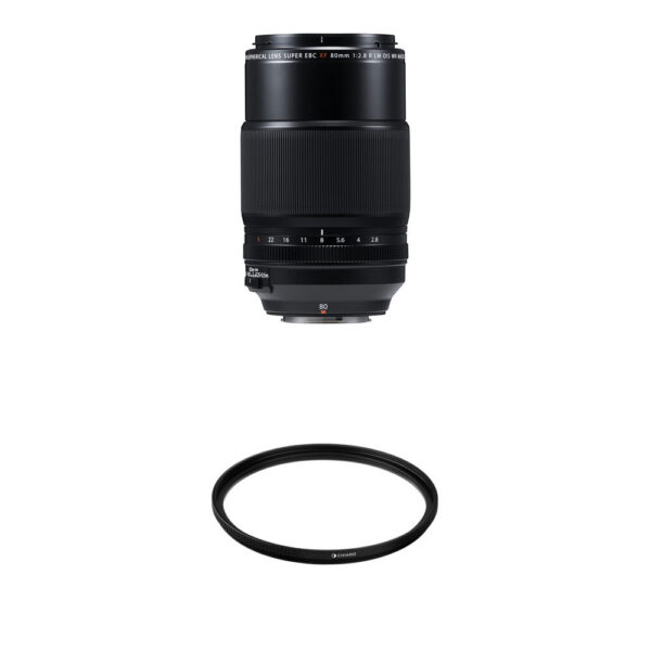 FUJIFILM XF 80mm f/2.8 R LM OIS WR Macro Lens with UV Filter Kit view 3