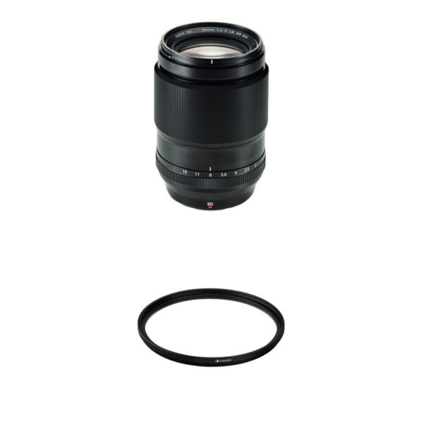 FUJIFILM XF 90mm f/2 R LM WR Lens with UV Filter Kit view 3