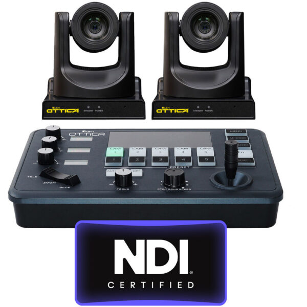 ikan OTTICA 2 x Full NDI 20x PTZ Cameras and IP Controller Bundle (Black) view 4