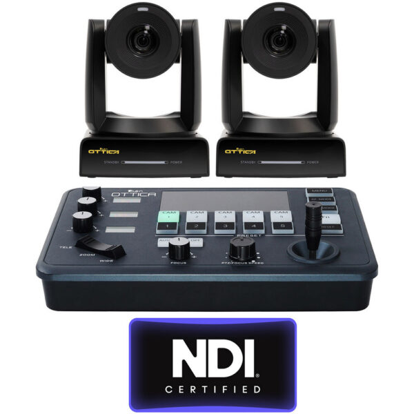 ikan OTTICA 2 x NDI HX3 4K 30x PTZ Cameras and Controller Bundle view 4