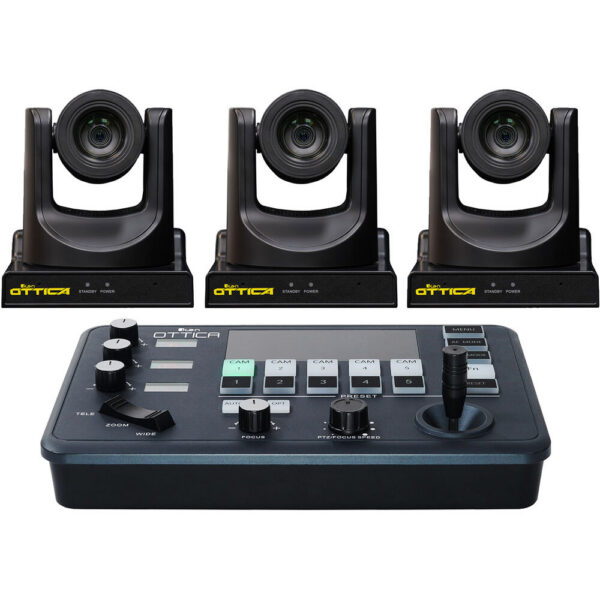 ikan OTTICA 3 x Full NDI 20x PTZ Cameras and IP Controller Bundle (Black) view 3
