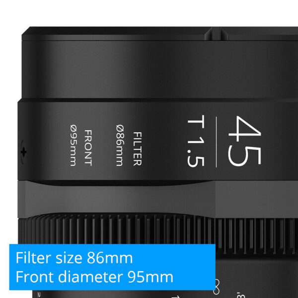 IRIX 45mm T1.5 Cine Lens (FUJINON X, Feet, Black) view 4