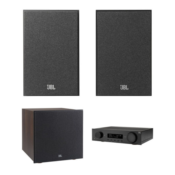 JBL MA310 5.2-Channel A/V Receiver with 2.1 Bookshelf Speaker Kit (Espresso/Black) view 4