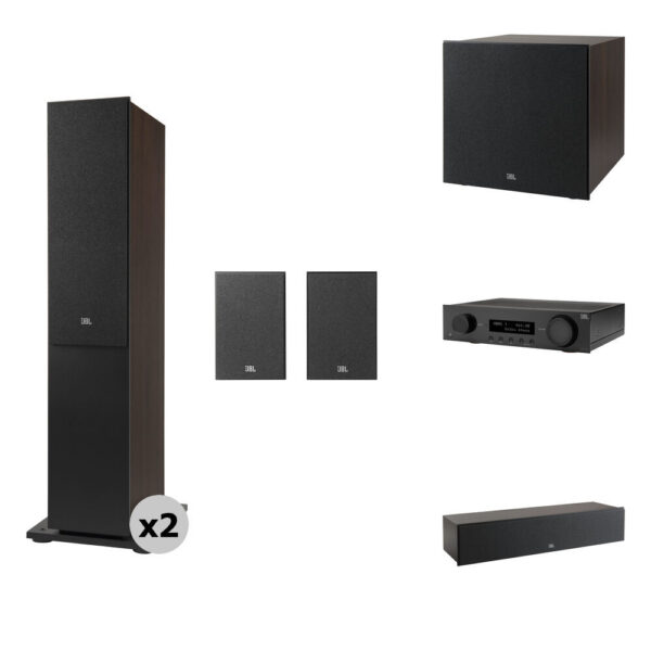 JBL MA710 7.2-Channel A/V Receiver and 5.1 Surround Sound Speaker Kit (Espresso/Black) view 6
