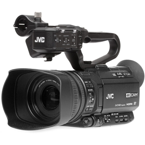 JVC GY-HM250 UHD 4K Streaming Camcorder with Built-in Lower-Thirds Graphics view 4