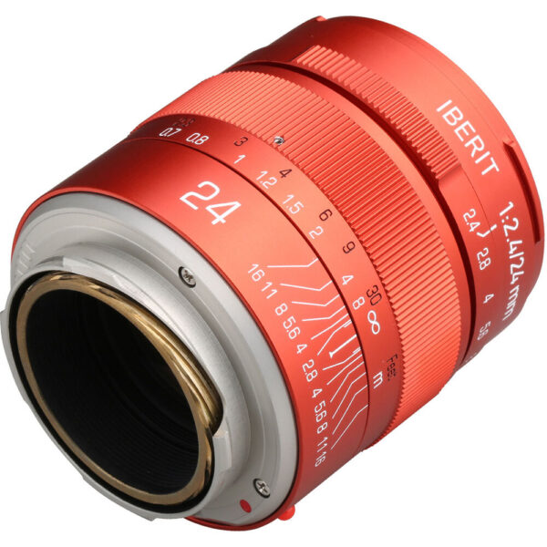 KIPON Iberit 24mm f/2.4 Lens for Leica M (Red) view 2
