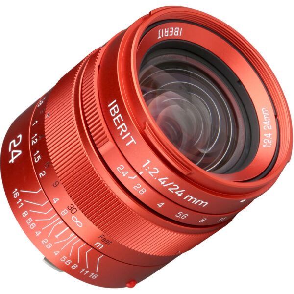 KIPON Iberit 24mm f/2.4 Lens for Leica M (Red) view 3