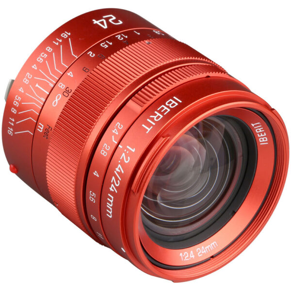 KIPON Iberit 24mm f/2.4 Lens for Leica M (Red) view 4