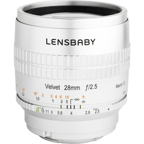 Lensbaby Velvet 28mm f/2.5 Lens for Canon EF (Silver)