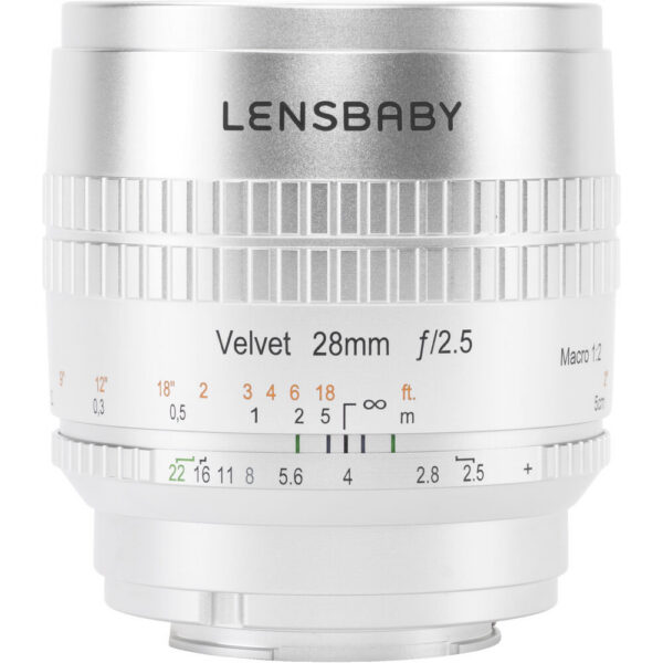 Lensbaby Velvet 28mm f/2.5 Lens for Canon EF (Silver) view 3