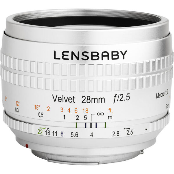 Lensbaby Velvet 28mm f/2.5 Lens for Canon EF (Silver) view 4