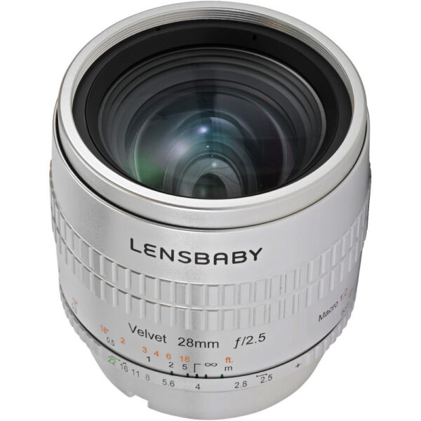 Lensbaby Velvet 28mm f/2.5 Lens for Canon EF (Silver) view 5