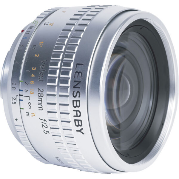 Lensbaby Velvet 28mm f/2.5 Lens for Canon EF (Silver) view 6
