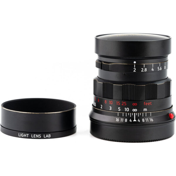 Light Lens Lab 50mm f/2 Rigid Lens (Leica M, Black & Brass)