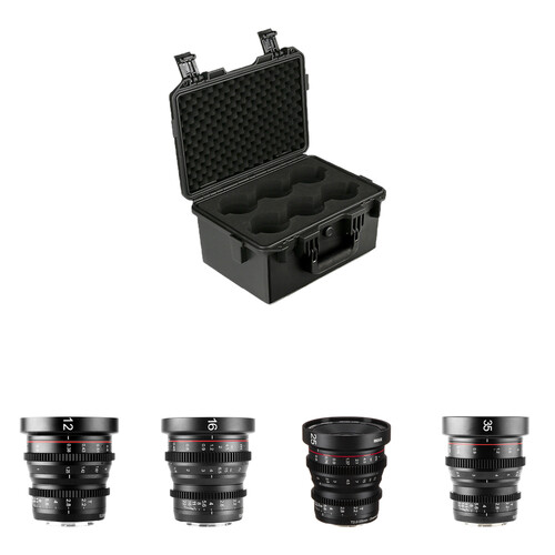 Meike 4-Lens Cinema Prime Lens Set with Hard-Shell Case (MFT Mount) view 6
