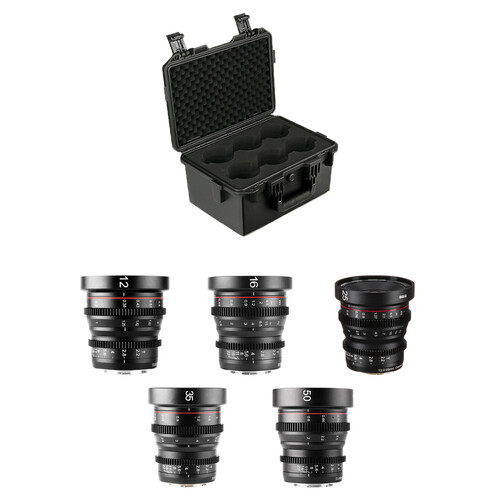 Meike 5-Lens Cinema Prime Lens Set with Hard-Shell Case (MFT Mount) view 7