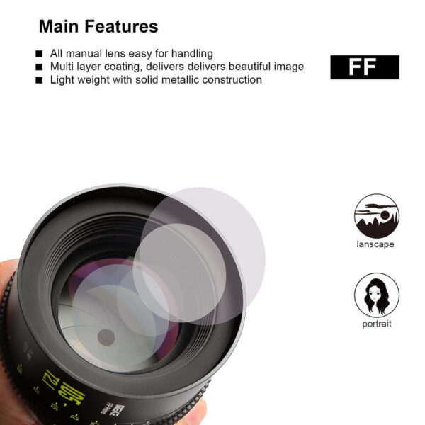 Meike FF-Prime Cine 105mm T2.1 Lens (PL-Mount, Feet/Meters) view 6