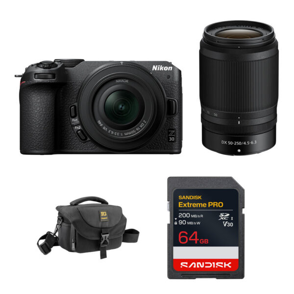 Nikon Z30 Mirrorless Camera with 16-50mm and 50-250mm Lenses and Basic Bundle view 7