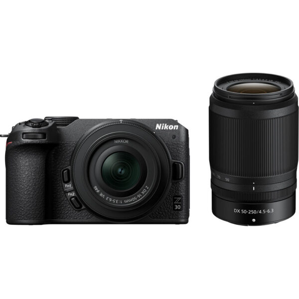 Nikon Z30 Mirrorless Camera with 16-50mm and 50-250mm Lenses and Basic Bundle