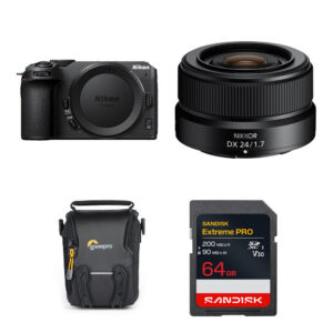Nikon Z30 Mirrorless Camera with 24mm f/1.7 Lens and Basic Bundle