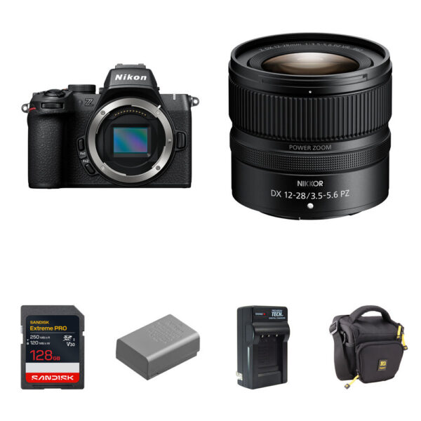 Nikon Z50 II Mirrorless Camera with 12-28mm f/3.5-5.6 Lens and Essentials+ Kit