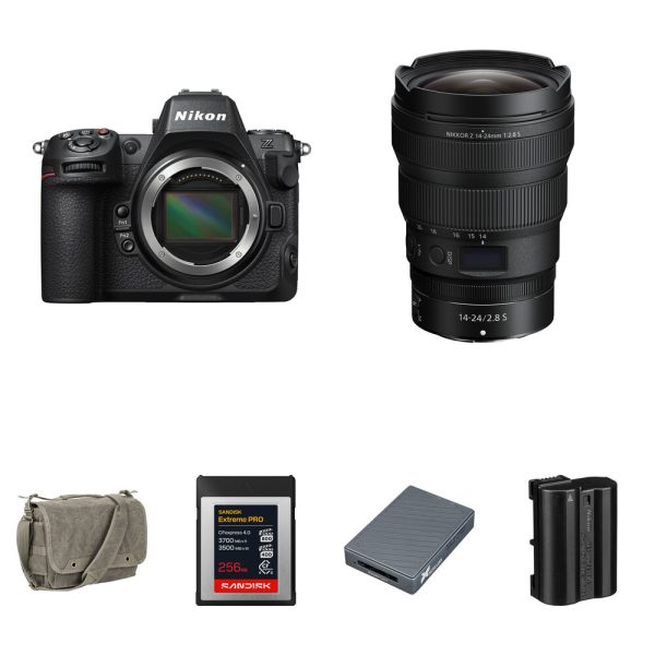 Nikon Z8 Mirrorless Camera with 14-24mm f/2.8 Lens and Essentials+ Kit view 7
