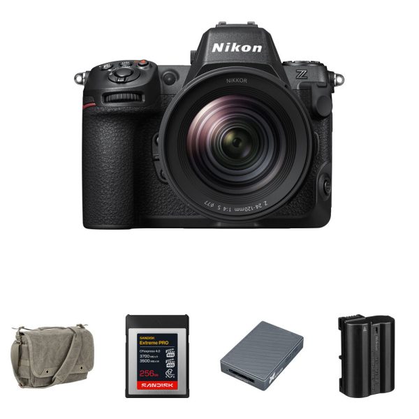 Nikon Z8 Mirrorless Camera with 24-120mm f/4 Lens and Essentials+ Kit view 7