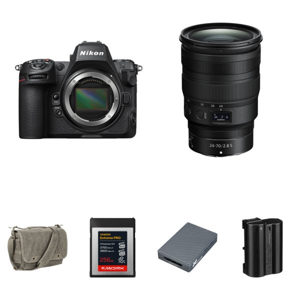Nikon Z8 Mirrorless Camera with 24-70mm f/2.8 Lens and Essentials+ Kit view 7