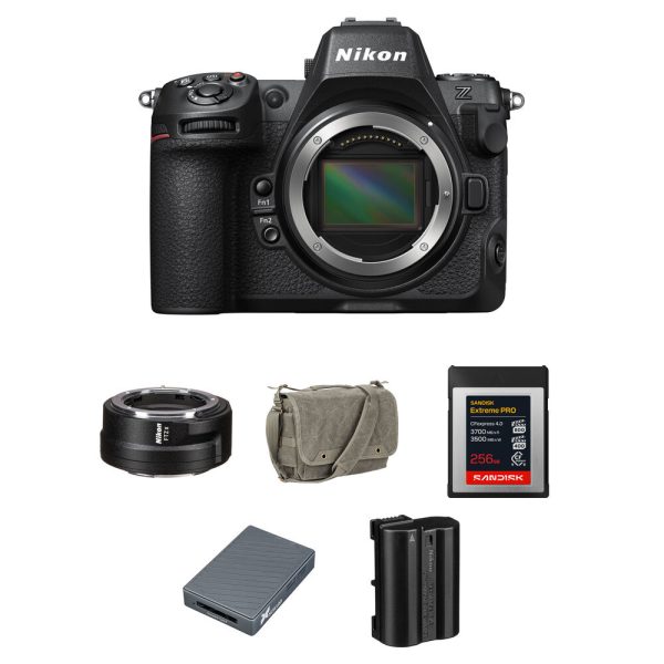 Nikon Z8 Mirrorless Camera with FTZ II Mount Adapter and Essentials+ Kit view 7