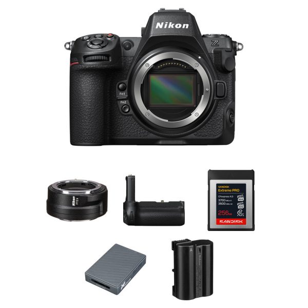 Nikon Z8 Mirrorless Camera with FTZ II Mount Adapter and Performance Kit view 7
