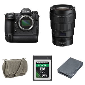Nikon Z9 Mirrorless Camera with 14-24mm f/2.8 Lens and Basic Bundle