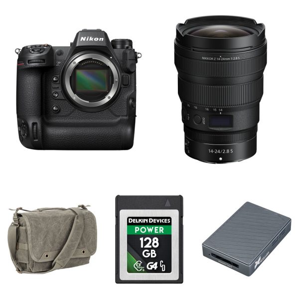 Nikon Z9 Mirrorless Camera with 14-24mm f/2.8 Lens and Basic Bundle