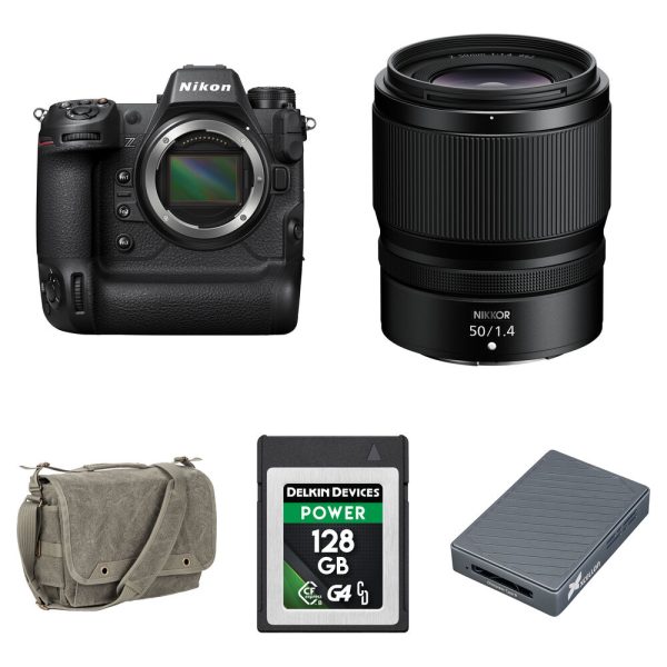 Nikon Z9 Mirrorless Camera with 50mm f/1.4 Lens and Basic Bundle