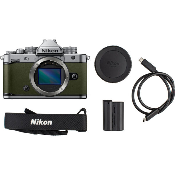 Nikon Zf Mirrorless Camera (Silver & Moss Green) view 5