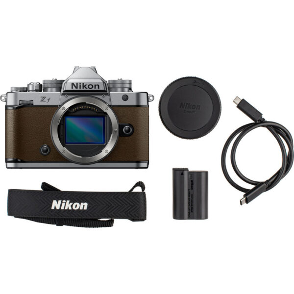 Nikon Zf Mirrorless Camera (Silver & Sepia Brown) view 5