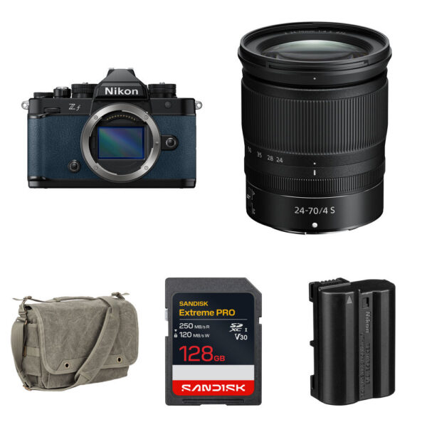 Nikon Zf Mirrorless Camera with 24-70mm f/4 Lens and Essentials+ Kit (Blue)